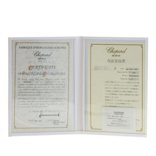 Chopard Watches Quartz S20/5558 K18YG, leather gold Happy diamond white dial Women Used Authentic