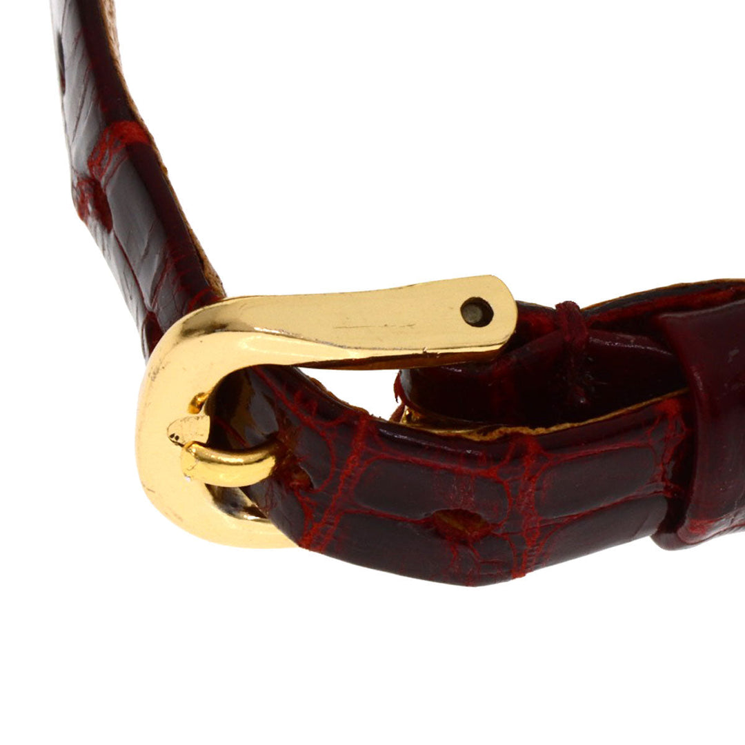 Chopard Watches Quartz S20/5558 K18YG, leather gold Happy diamond white dial Women Used Authentic