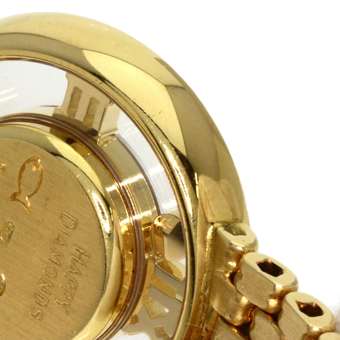 Chopard Watches Quartz 20/5664 K18YG, K18YG, Diamond gold Happy diamond gold dial Women Used Authentic