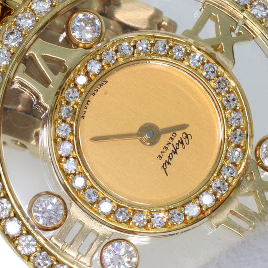 Chopard Watches Quartz 20/5664 K18YG, K18YG, Diamond gold Happy diamond gold dial Women Used Authentic