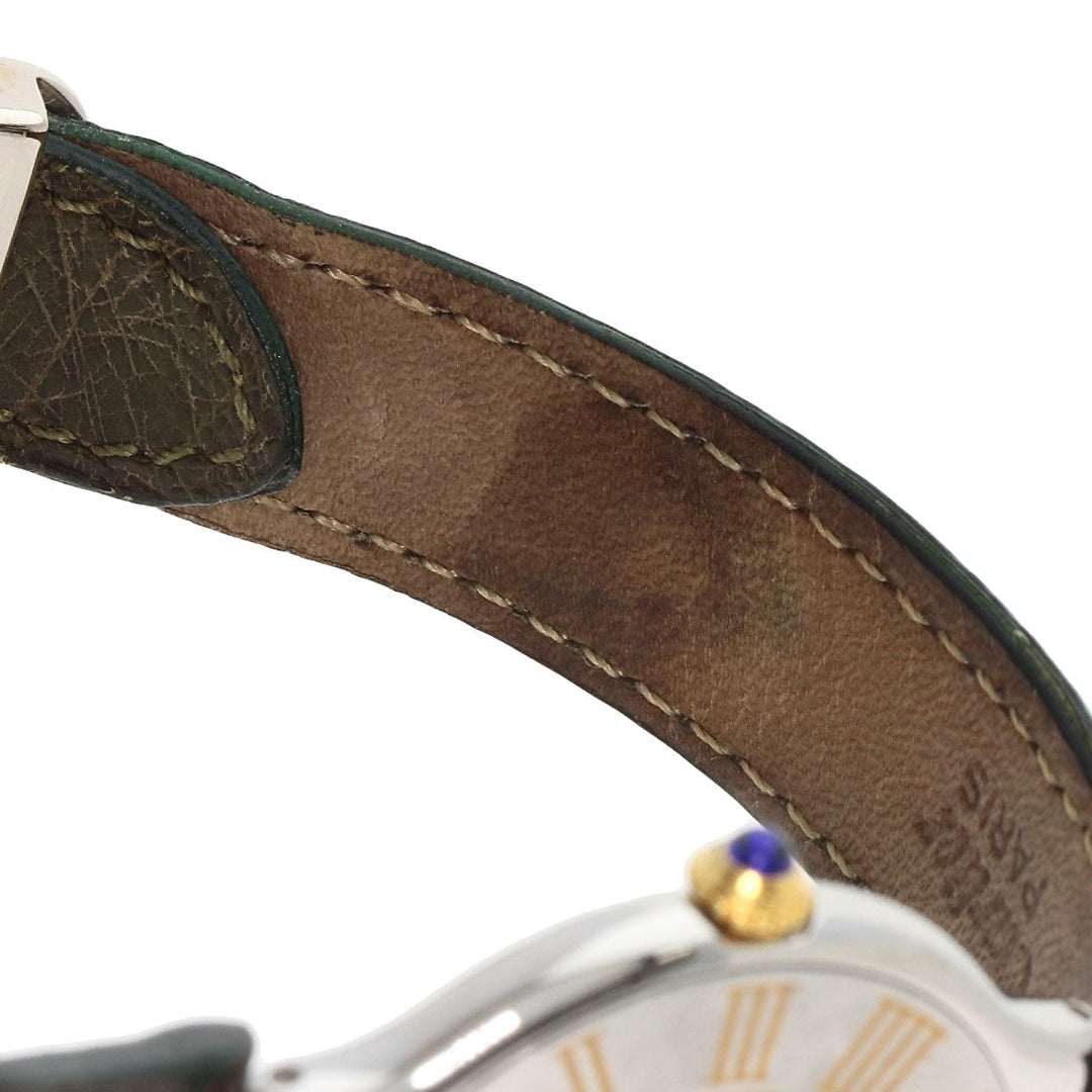 CARTIER Watches Quartz Stainless Steel, Leather Silver Mast 21 Vantian Silver dial mens Used Authentic