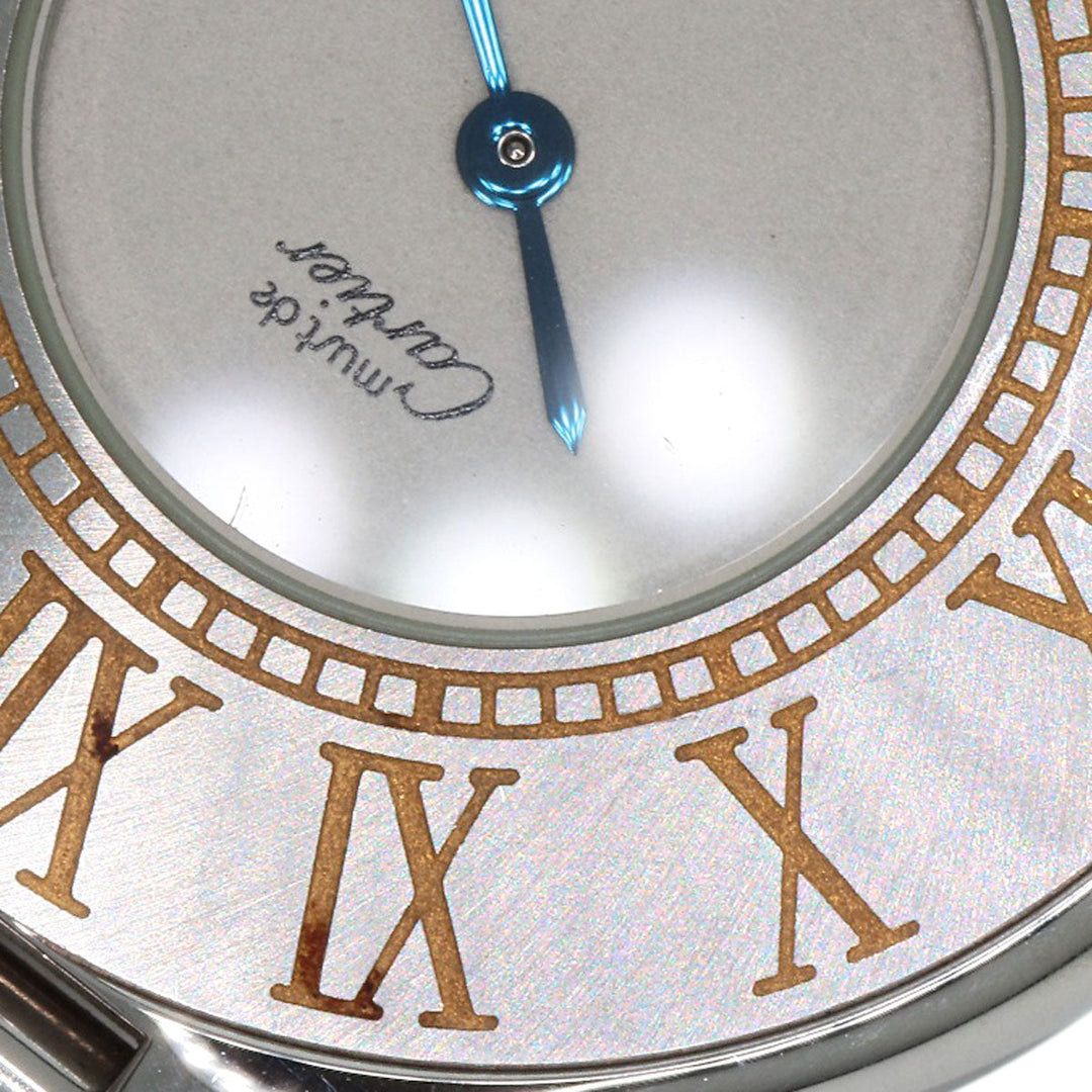 CARTIER Watches Quartz Stainless Steel, Leather Silver Mast 21 Vantian Silver dial mens Used Authentic