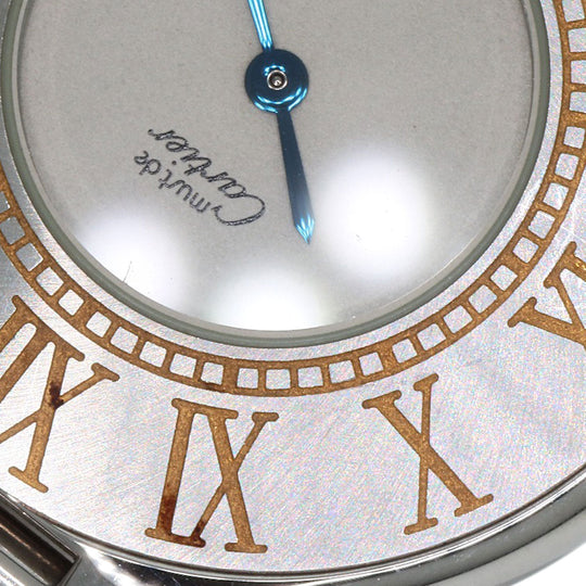 CARTIER Watches Quartz Stainless Steel, Leather Silver Mast 21 Vantian Silver dial mens Used Authentic