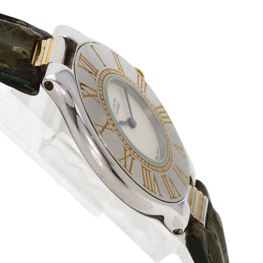 CARTIER Watches Quartz Stainless Steel, Leather Silver Mast 21 Vantian Silver dial mens Used Authentic