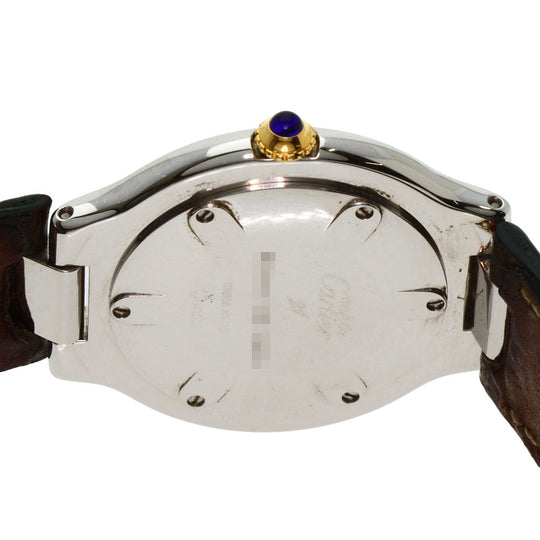 CARTIER Watches Quartz Stainless Steel, Leather Silver Mast 21 Vantian Silver dial mens Used Authentic