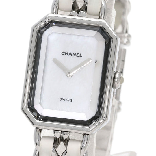 CHANEL Watches Quartz H1639 Stainless Steel, SSxLeather Silver Premiere White shell dial Women Used Authentic
