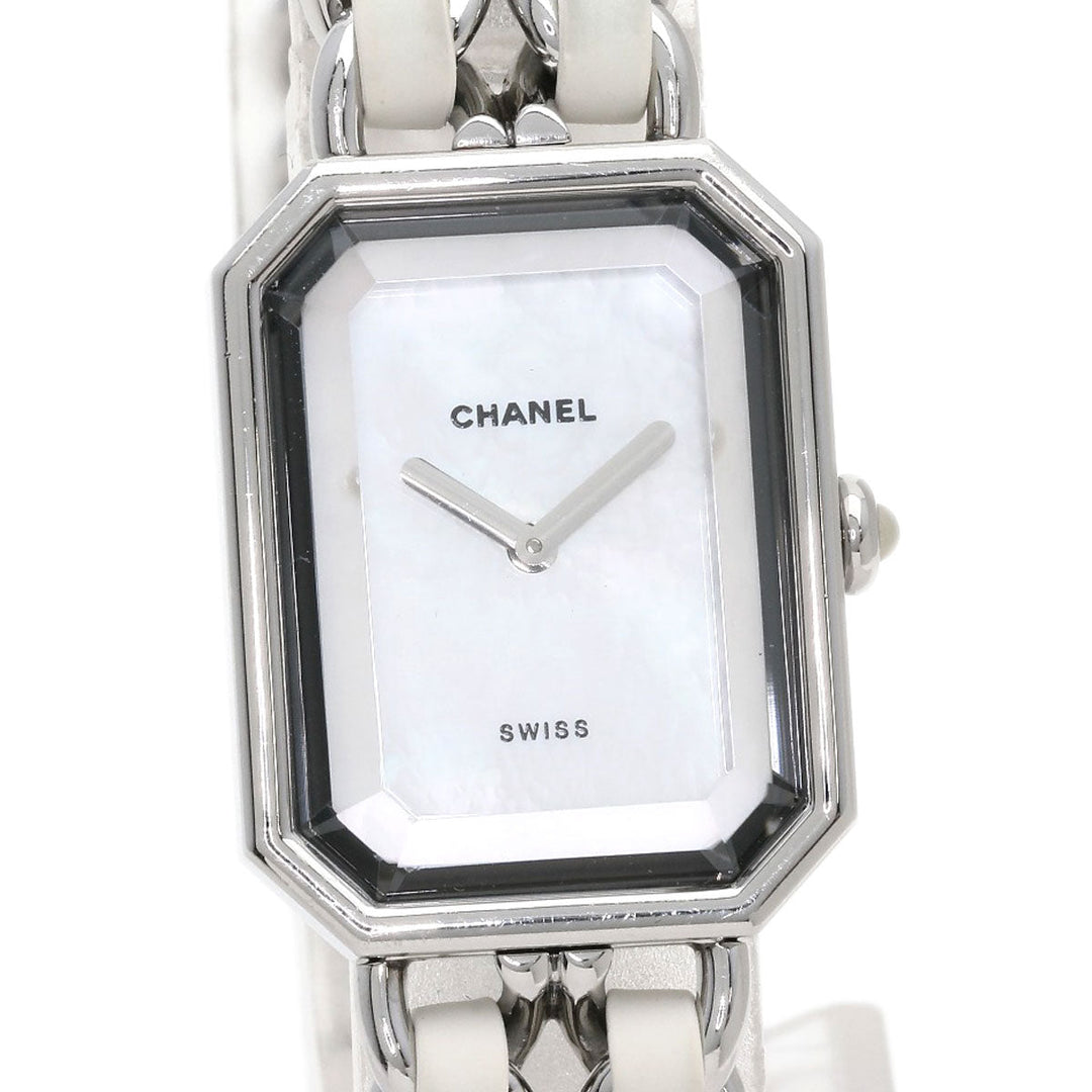 CHANEL Watches Quartz H1639 Stainless Steel, SSxLeather Silver Premiere White shell dial Women Used Authentic
