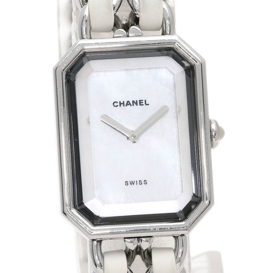 CHANEL Watches Quartz H1639 Stainless Steel, SSxLeather Silver Premiere White shell dial Women Used Authentic