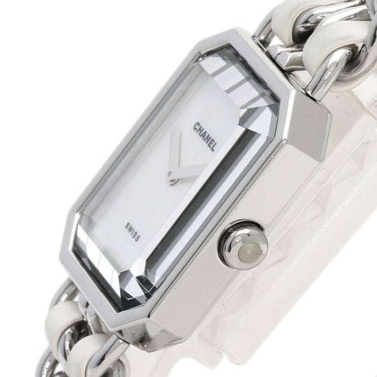 CHANEL Watches Quartz H1639 Stainless Steel, SSxLeather Silver Premiere White shell dial Women Used Authentic