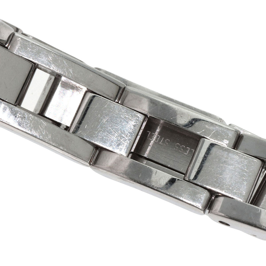 GUCCI Watches Quartz 110 Stainless Steel , Stainless Steel Silver Square Face 3P Diamond black dial Women Used Authentic