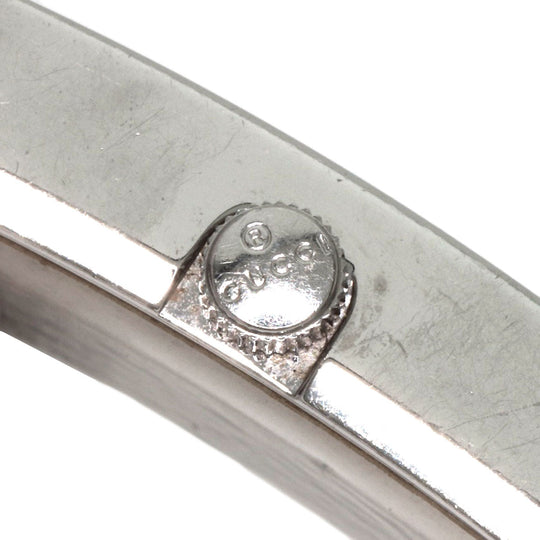 GUCCI Watches Quartz 110 Stainless Steel , Stainless Steel Silver Square Face 3P Diamond black dial Women Used Authentic