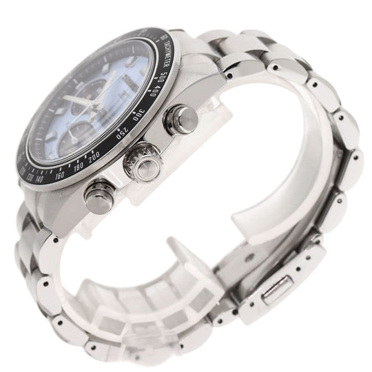 SEIKO Watches Solar Powered SBDL109 Stainless Steel , Stainless Steel Silver Prospex Speed Timer blue dial mens Used Authentic