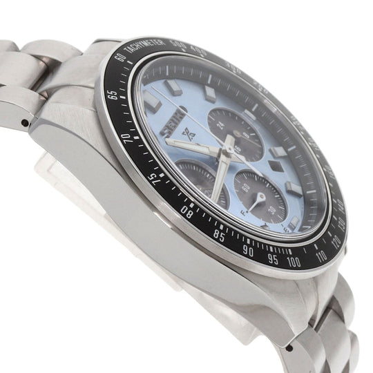 SEIKO Watches Solar Powered SBDL109 Stainless Steel , Stainless Steel Silver Prospex Speed Timer blue dial mens Used Authentic