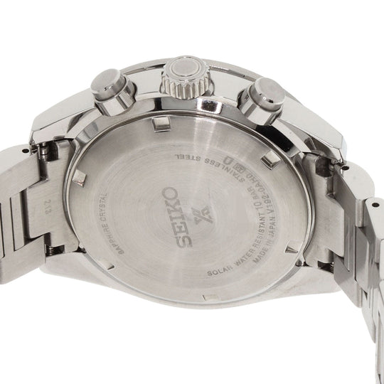 SEIKO Watches Solar Powered SBDL109 Stainless Steel , Stainless Steel Silver Prospex Speed Timer blue dial mens Used Authentic