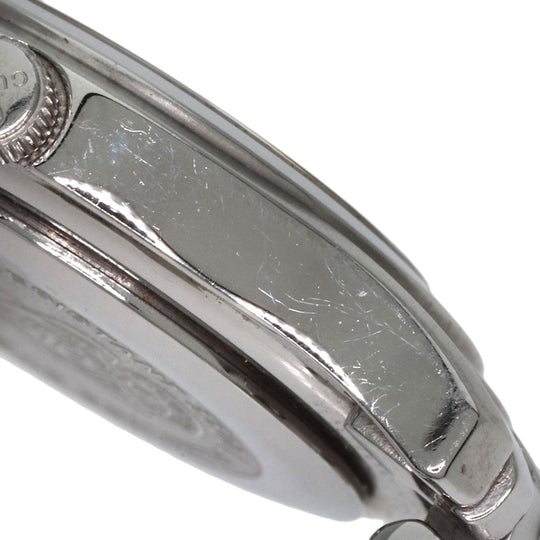 GUCCI Watches Quartz 5500L Stainless Steel , Stainless Steel Silver 11P Diamond black dial Women Used Authentic