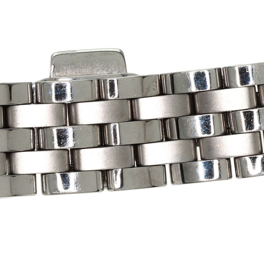 GUCCI Watches Quartz 5500L Stainless Steel , Stainless Steel Silver 11P Diamond black dial Women Used Authentic