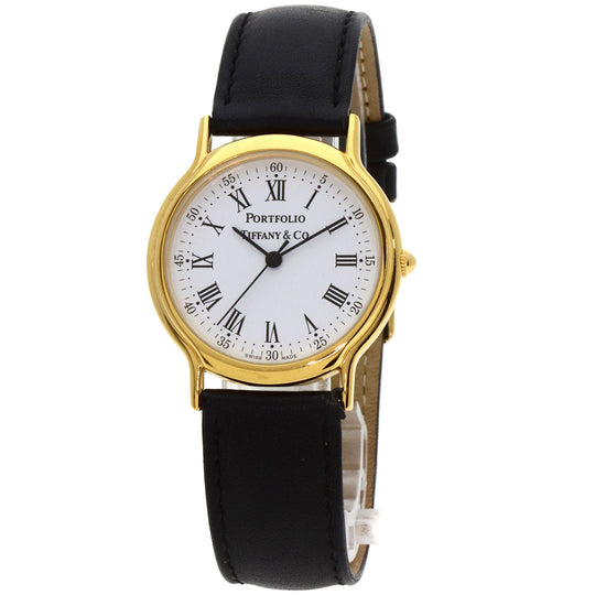 TIFFANY&Co. Watches Quartz Gold Plated gold portfolio white dial