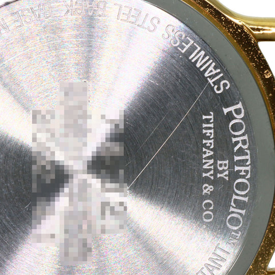 TIFFANY&Co. Watches Quartz Gold Plated gold portfolio white dial