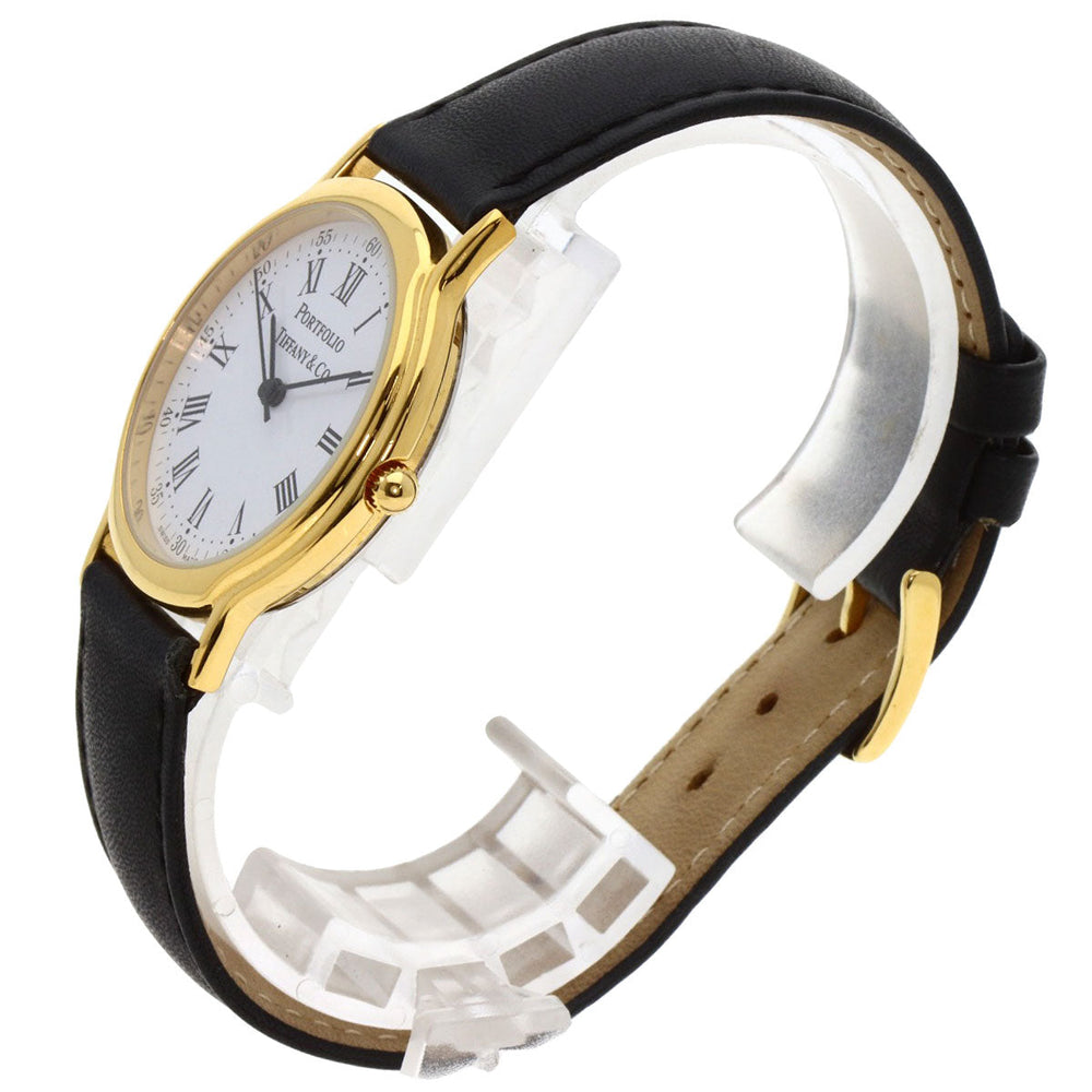 TIFFANY&Co. Watches Quartz Gold Plated gold portfolio white dial