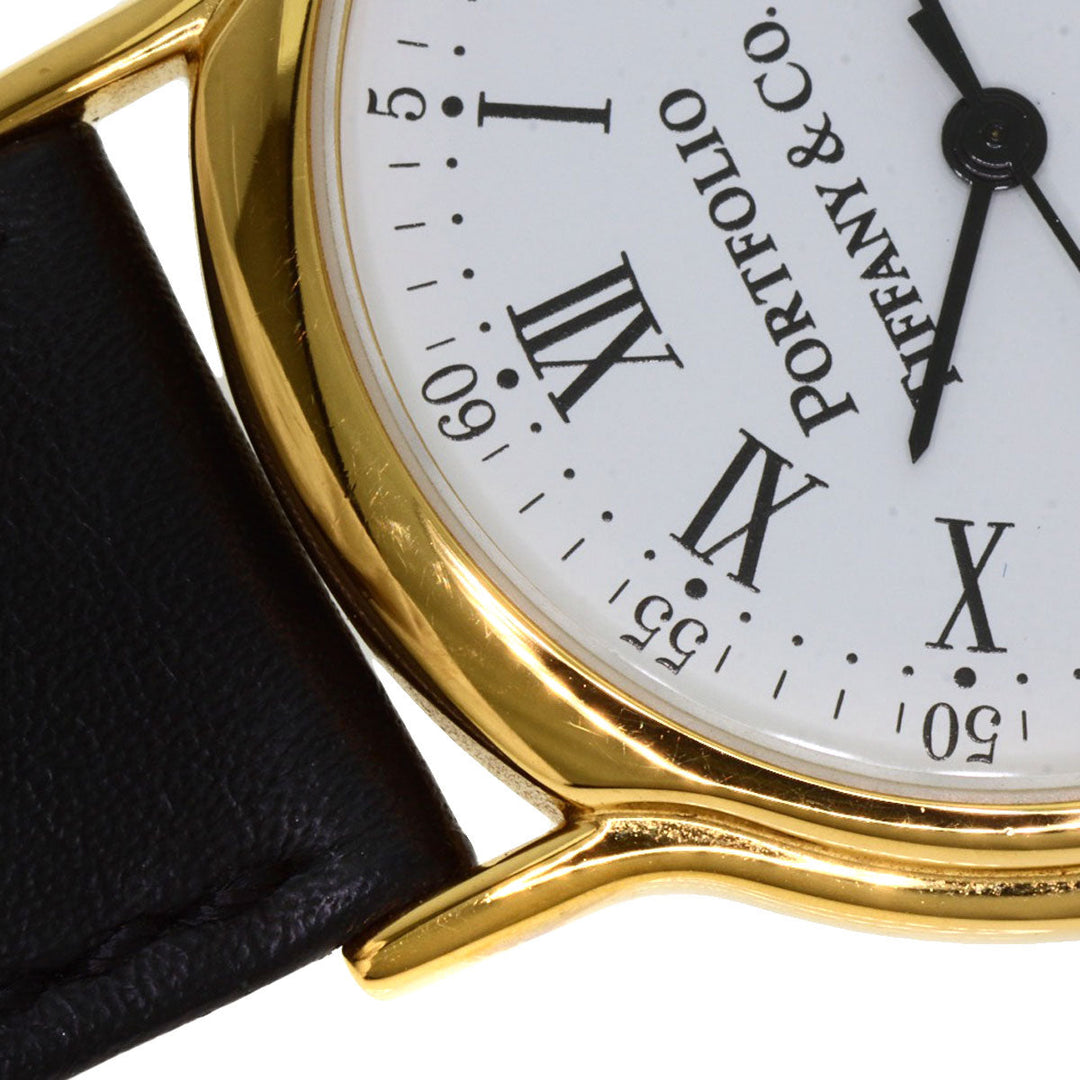 TIFFANY&Co. Watches Quartz Gold Plated gold portfolio white dial