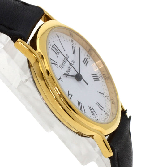 TIFFANY&Co. Watches Quartz Gold Plated gold portfolio white dial