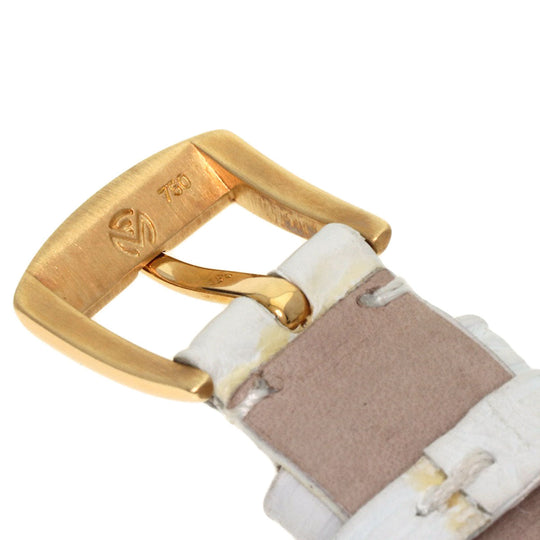 FRANCK MULLER Watches Quartz 802QZ K18YG, leather gold Long Island Silver dial Women Used Authentic