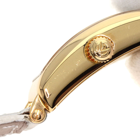 FRANCK MULLER Watches Quartz 802QZ K18YG, leather gold Long Island Silver dial Women Used Authentic