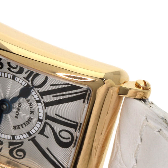 FRANCK MULLER Watches Quartz 802QZ K18YG, leather gold Long Island Silver dial Women Used Authentic