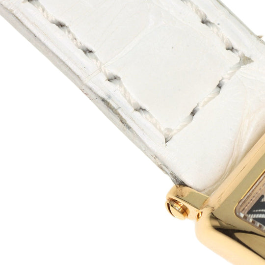 FRANCK MULLER Watches Quartz 802QZ K18YG, leather gold Long Island Silver dial Women Used Authentic