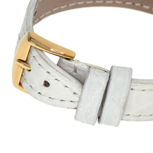 FRANCK MULLER Watches Quartz 802QZ K18YG, leather gold Long Island Silver dial Women Used Authentic