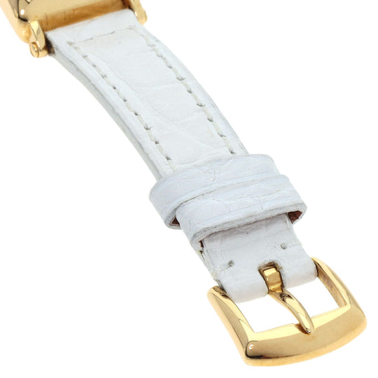 FRANCK MULLER Watches Quartz 802QZ K18YG, leather gold Long Island Silver dial Women Used Authentic