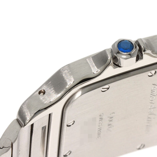 CARTIER Watches Quartz W20018D6 Stainless Steel , Stainless Steel Silver Santos Galve LM old belt Ivory dial mens Used Authentic