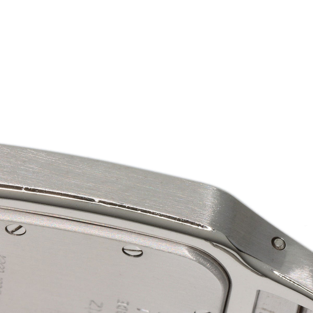 CARTIER Watches Quartz W20018D6 Stainless Steel , Stainless Steel Silver Santos Galve LM old belt Ivory dial mens Used Authentic