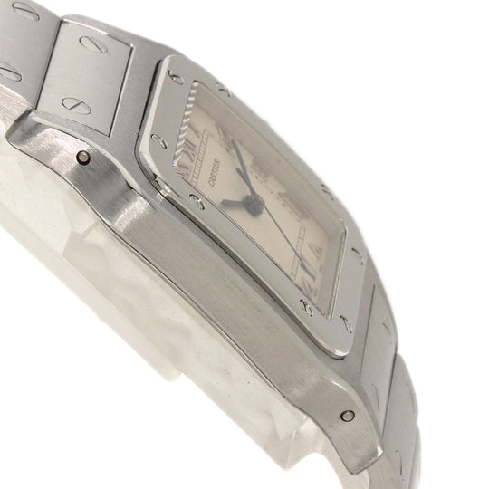 CARTIER Watches Quartz W20018D6 Stainless Steel , Stainless Steel Silver Santos Galve LM old belt Ivory dial mens Used Authentic