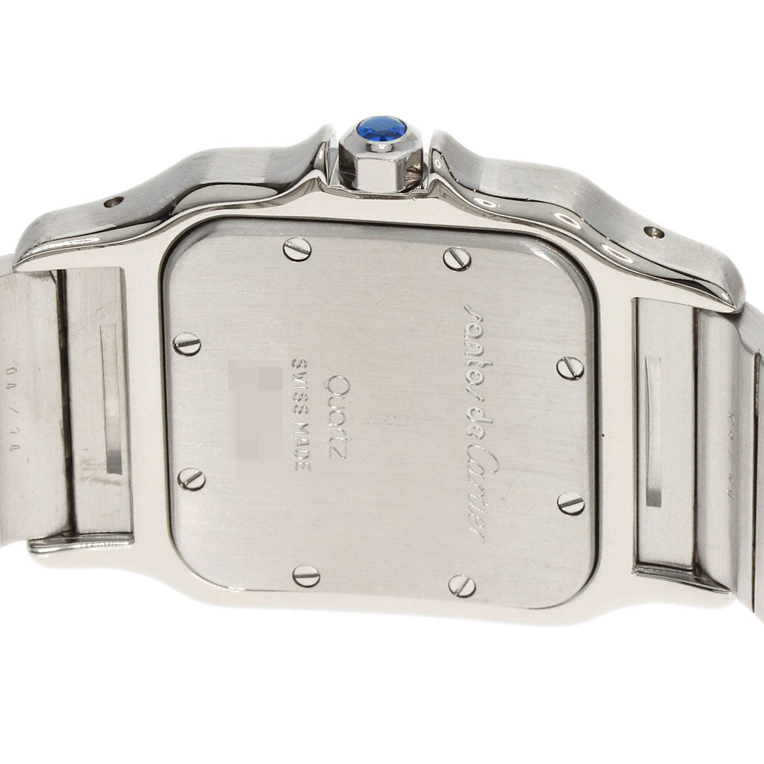 CARTIER Watches Quartz W20018D6 Stainless Steel , Stainless Steel Silver Santos Galve LM old belt Ivory dial mens Used Authentic