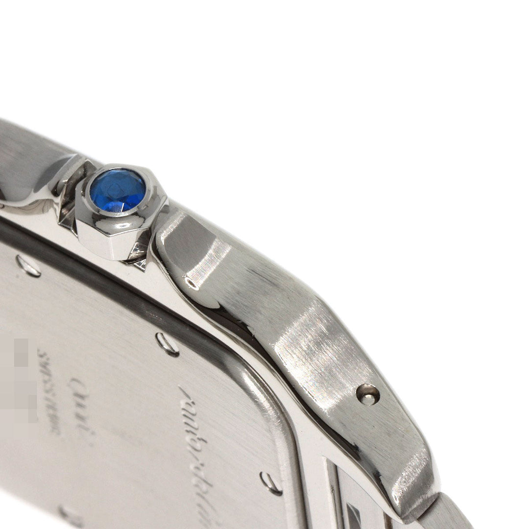 CARTIER Watches Quartz W20018D6 Stainless Steel , Stainless Steel Silver Santos Galve LM old belt Ivory dial mens Used Authentic