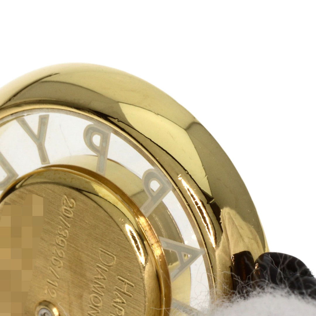 Chopard Watches Quartz 20/3926/12 K18YG, leather gold Happy diamond gold dial Women Used Authentic