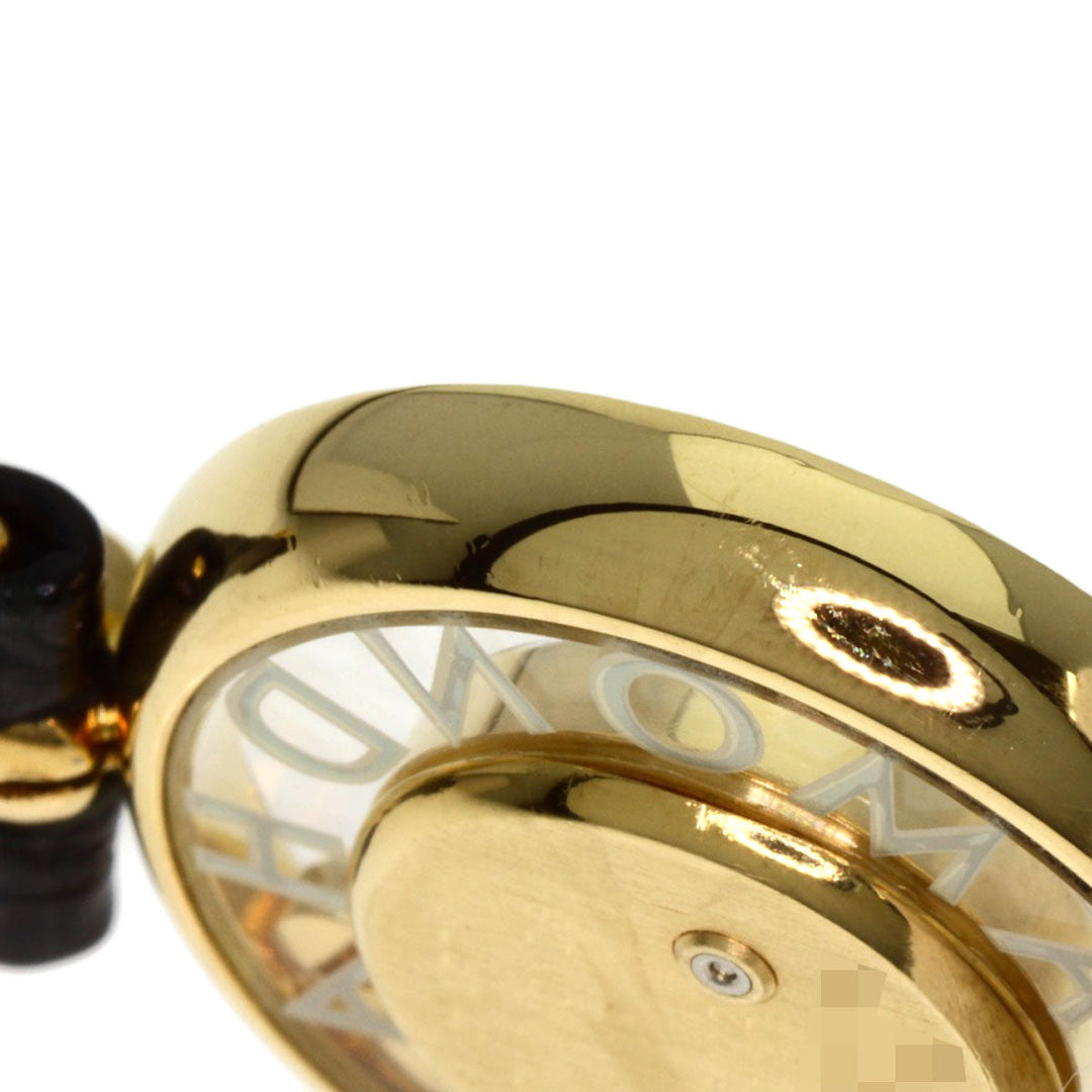 Chopard Watches Quartz 20/3926/12 K18YG, leather gold Happy diamond gold dial Women Used Authentic