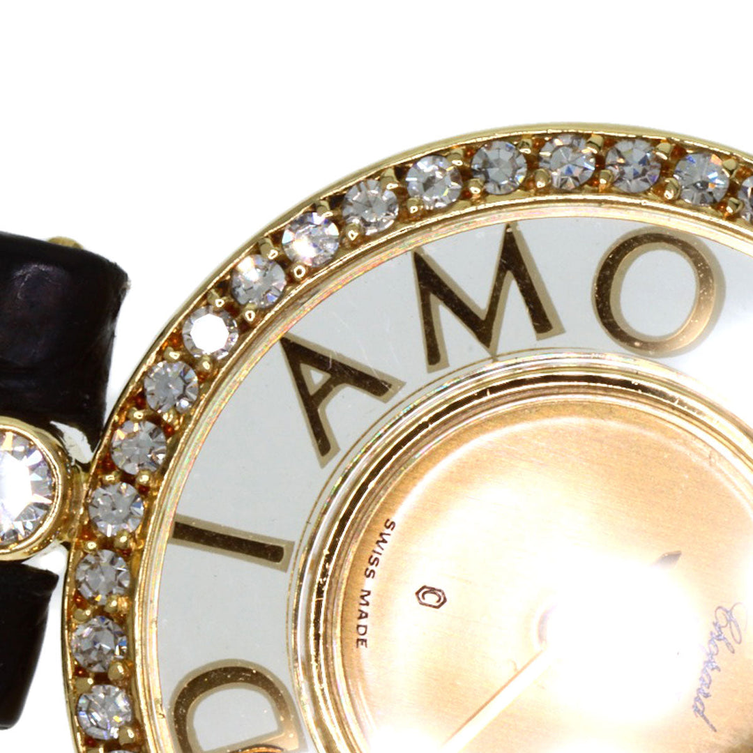 Chopard Watches Quartz 20/3926/12 K18YG, leather gold Happy diamond gold dial Women Used Authentic