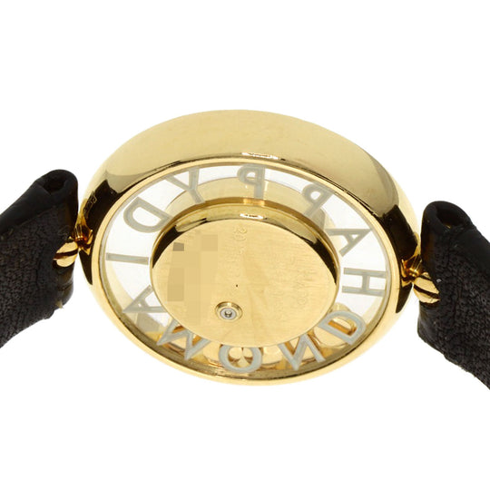 Chopard Watches Quartz 20/3926/12 K18YG, leather gold Happy diamond gold dial Women Used Authentic