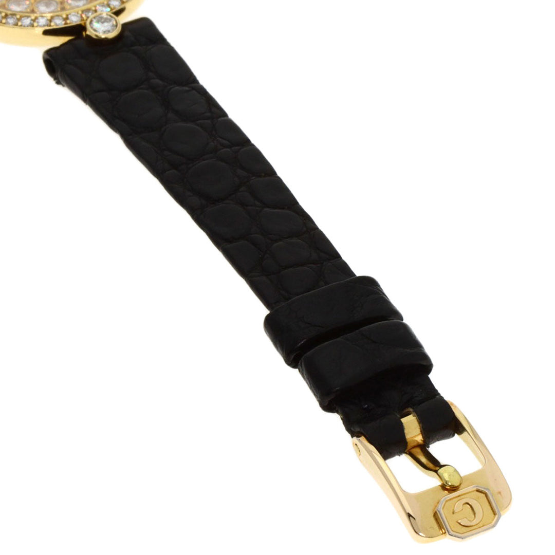 Chopard Watches Quartz 20/3926/12 K18YG, leather gold Happy diamond gold dial Women Used Authentic