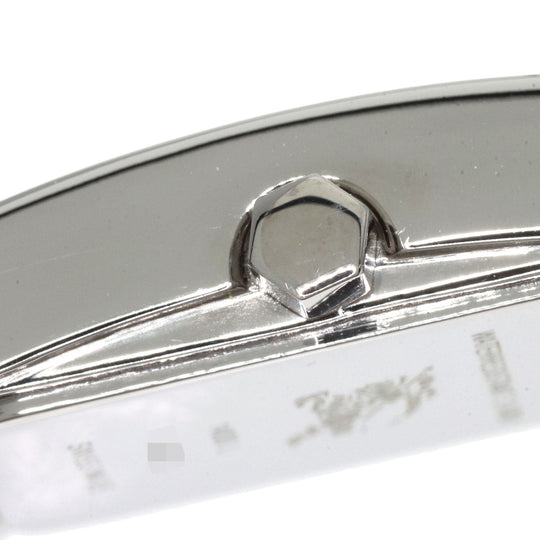 BURBERRY Watches Quartz 14000L Stainless Steel, Leather Silver Square face Silver dial Women Used Authentic