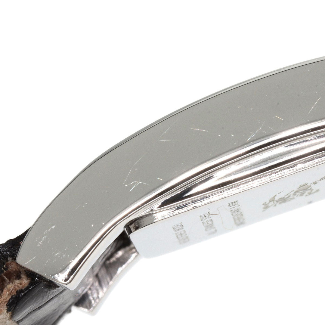 BURBERRY Watches Quartz 14000L Stainless Steel, Leather Silver Square face Silver dial Women Used Authentic