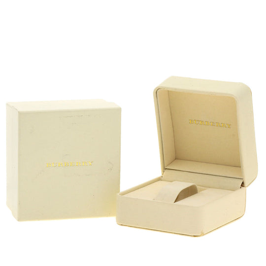 BURBERRY Watches Quartz 14000L Stainless Steel, Leather Silver Square face Silver dial Women Used Authentic