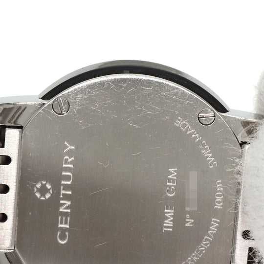 CENTURY Watches Quartz 648.7.S.N5B.12.SF Stainless Steel , Stainless Steel Silver Elegance Black shell dial Women Used Authentic