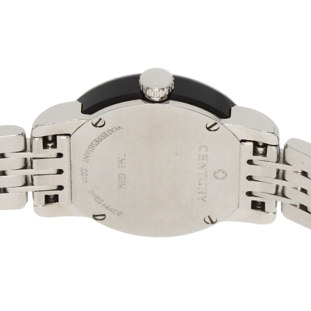CENTURY Watches Quartz 648.7.S.N5B.12.SF Stainless Steel , Stainless Steel Silver Elegance Black shell dial Women Used Authentic