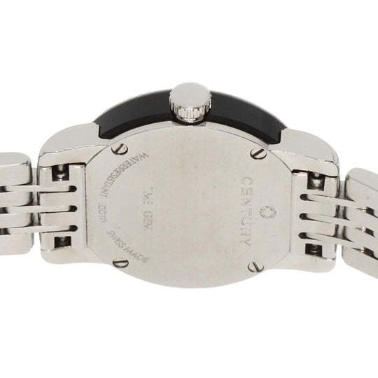 CENTURY Watches Quartz 648.7.S.N5B.12.SF Stainless Steel , Stainless Steel Silver Elegance Black shell dial Women Used Authentic