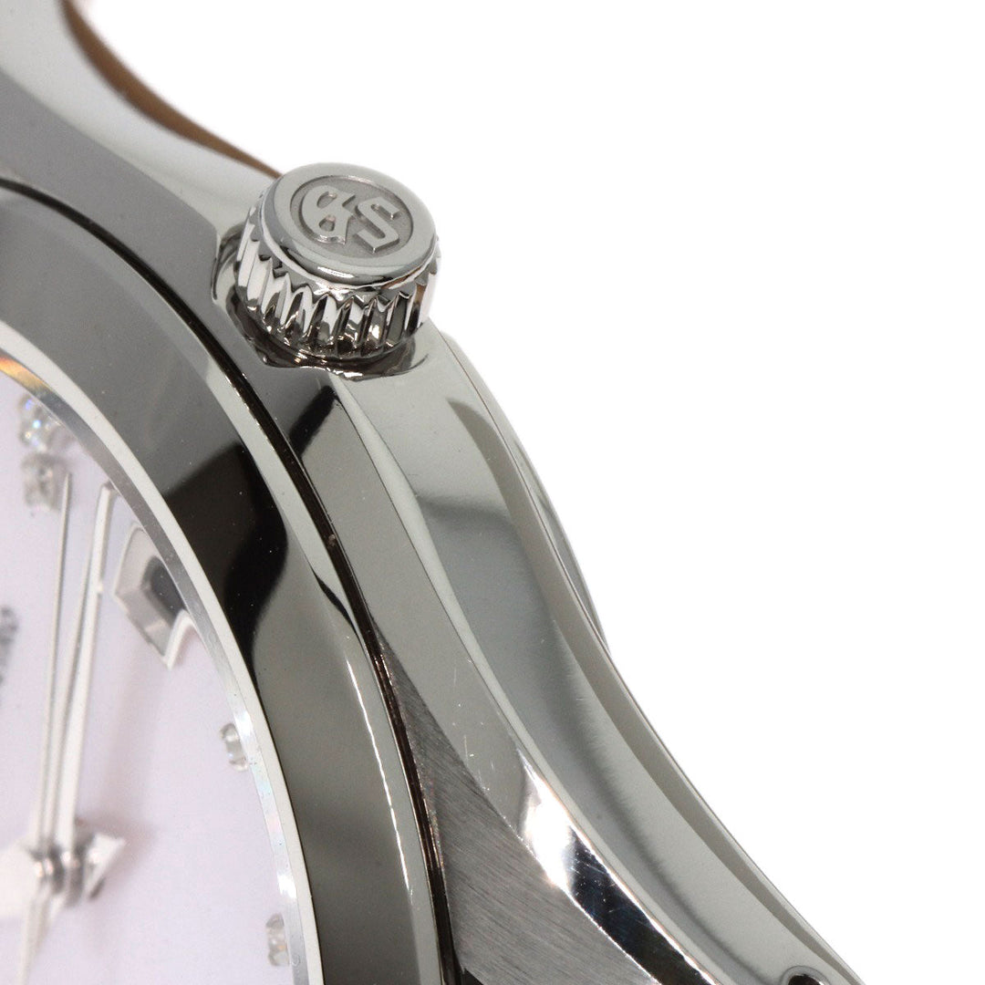 SEIKO Watches Quartz STGF295 4J52-0AB0 Stainless Steel, Leather Silver Grand Seiko Diamond Pink shell dial Women Used Authentic