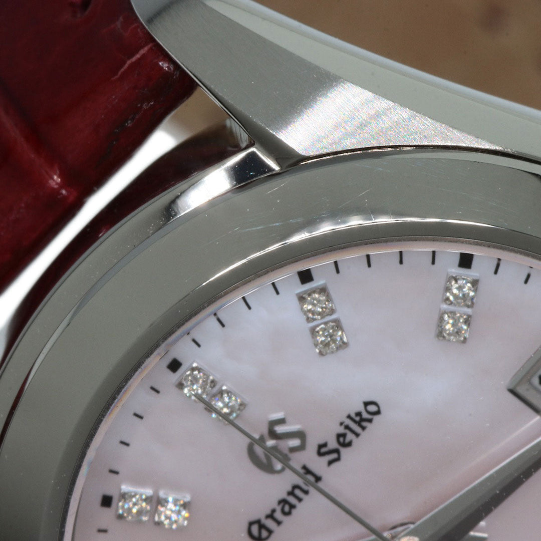 SEIKO Watches Quartz STGF295 4J52-0AB0 Stainless Steel, Leather Silver Grand Seiko Diamond Pink shell dial Women Used Authentic