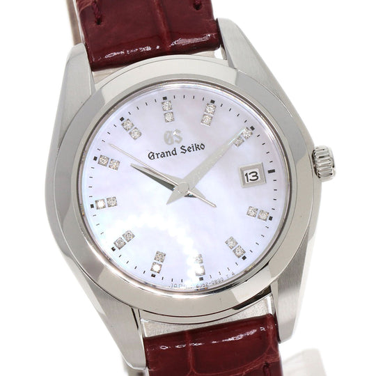 SEIKO Watches Quartz STGF295 4J52-0AB0 Stainless Steel, Leather Silver Grand Seiko Diamond Pink shell dial Women Used Authentic